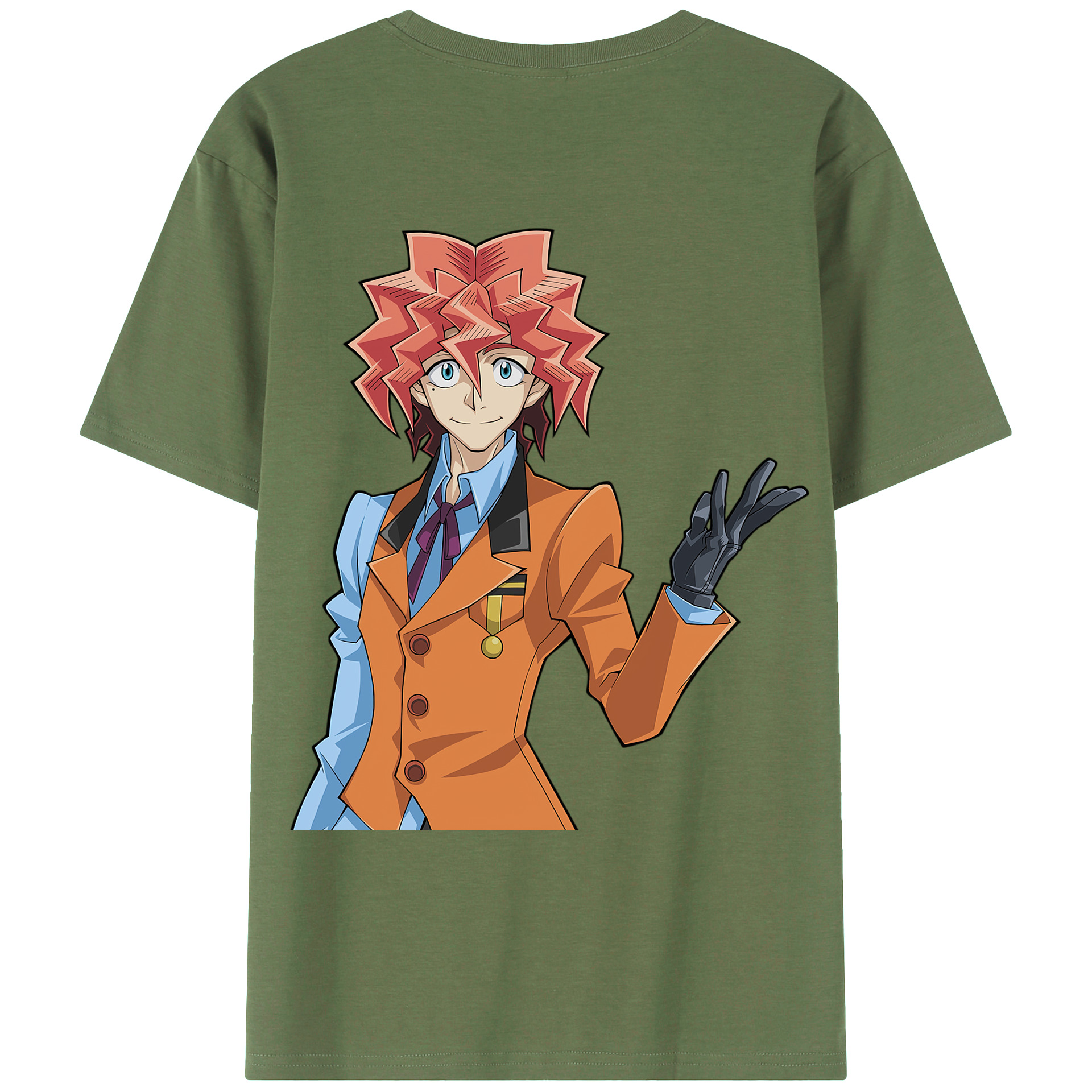 （画像用） 遊☆戯☆王 Yu-Gi-Oh! 綿100％ メンズ半袖Tシャツ（バックプリント） 通気性